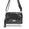  Dámska bočná taška Zellia Zlb210 Black Lacquer - Croc -